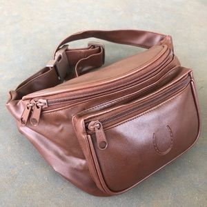 VINTAGE Lucky Horseshoe Faux Leather Fanny Pack